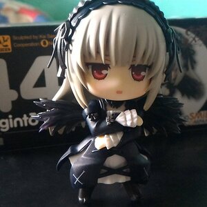 Rating: Safe Score: 0 Tags: 1girl bangs black_dress black_wings chibi doll dress frills hairband lolita_hairband long_hair long_sleeves looking_at_viewer photo ribbon solo suigintou wings User: admin