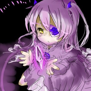 Rating: Safe Score: 0 Tags: 1girl barasuishou blue_flower blue_rose dress eyepatch flower image long_hair purple_flower purple_rose rose solo yellow_eyes User: admin