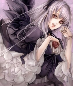 Rating: Safe Score: 0 Tags: 1girl doll_joints dress flower frills gothic_lolita hairband image joints lolita_fashion lolita_hairband long_hair long_sleeves looking_at_viewer open_mouth pink_eyes red_flower red_rose ribbon rose silver_hair solo suigintou User: admin