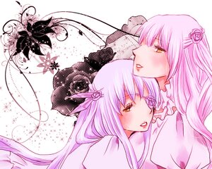 Rating: Safe Score: 0 Tags: 2girls barasuishou blush dress flower hair_flower hair_ornament image kirakishou long_hair multiple_girls pair rose yellow_eyes yuri User: admin