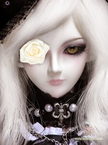 Rating: Safe Score: 0 Tags: 1girl artist_name bangs close-up closed_mouth doll eyelashes face flower jewelry kirakishou lips looking_at_viewer portrait rose solo white_flower white_rose yellow_eyes User: admin