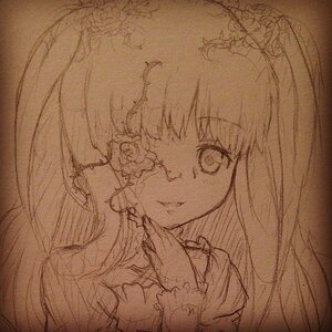 Rating: Safe Score: 0 Tags: 1girl bangs closed_mouth flower image kirakishou long_hair looking_at_viewer monochrome rose sketch smile solo traditional_media User: admin