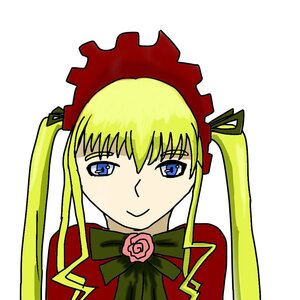 Rating: Safe Score: 0 Tags: 1girl blonde_hair blue_eyes bonnet bow bowtie face flower green_bow image long_hair looking_at_viewer pink_rose red_dress rose shinku sidelocks simple_background solo twintails white_background User: admin