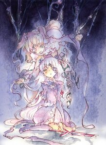 Rating: Safe Score: 0 Tags: 2girls barasuishou bow dress flower hair_ornament image kirakishou long_hair multiple_girls pair traditional_media twintails watercolor_(medium) weapon yellow_eyes User: admin