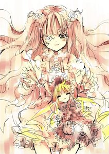 Rating: Safe Score: 0 Tags: 2girls blonde_hair bow closed_eyes dress flower frills image kirakishou long_hair long_sleeves multiple_girls pair rose shinku two_side_up User: admin