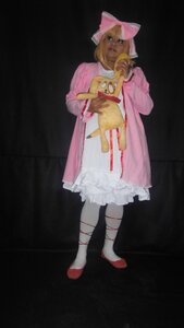 Rating: Safe Score: 0 Tags: 1girl blonde_hair bow dress frills full_body hair_bow hinaichigo pink_bow pink_dress red_footwear solo standing stuffed_animal stuffed_bunny User: admin