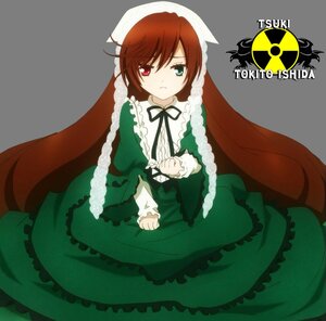 Rating: Safe Score: 0 Tags: 1girl brown_hair dress frills green_dress green_eyes heterochromia image lolita_fashion long_hair long_sleeves red_eyes ribbon solo suiseiseki very_long_hair User: admin