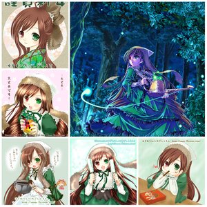 Rating: Safe Score: 0 Tags: 1girl :d blush brown_hair dress eating food frills green_dress hat head_scarf heterochromia holding image long_hair long_sleeves looking_at_viewer open_mouth red_eyes smile solo suiseiseki twintails very_long_hair watering_can User: admin