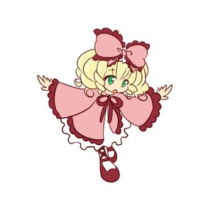 Rating: Safe Score: 0 Tags: 1girl blonde_hair bow chibi dress drill_hair frills full_body green_eyes hair_bow hina_ichigo hinaichigo image long_sleeves open_mouth pink_bow pink_dress shoes simple_background solo striped white_background white_legwear wings User: admin