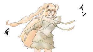 Rating: Safe Score: 0 Tags: 1girl blonde_hair dress hair_ornament image kirakishou long_hair long_sleeves open_mouth puffy_sleeves simple_background solo striped twintails User: admin