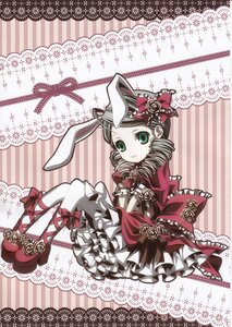 Rating: Safe Score: 0 Tags: 1girl animal_ears bow bunny_ears dress drill_hair flower frills full_body green_eyes image kanaria lolita_fashion looking_at_viewer ribbon rose solo striped striped_background twin_drills vertical_stripes User: admin