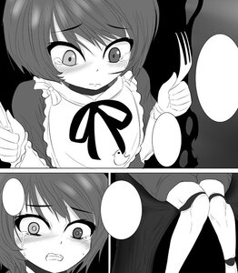 Rating: Safe Score: 0 Tags: comic crying crying_with_eyes_open dress greyscale image monochrome multiple_girls short_hair solo souseiseki tears User: admin