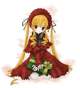 Rating: Safe Score: 0 Tags: 1girl artist_request bangs blonde_hair blue_eyes blush bonnet bow bowtie box dress drill_hair full_body gift gift_box holding_gift image long_hair long_sleeves looking_at_viewer red_dress rozen_maiden shinku sitting solo twin_drills twintails very_long_hair User: admin