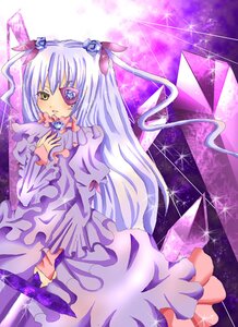 Rating: Safe Score: 0 Tags: 1girl barasuishou barefoot dress eyepatch flower frills full_body image long_hair long_sleeves purple_background purple_dress purple_theme ribbon rose solo sparkle two_side_up very_long_hair yellow_eyes User: admin