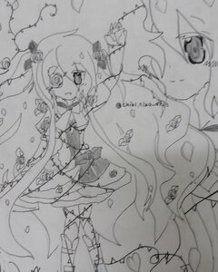 Rating: Safe Score: 0 Tags: 1girl bug butterfly dress image insect kirakishou long_hair monochrome sketch solo traditional_media User: admin