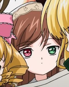 Rating: Safe Score: 0 Tags: blonde_hair blurry bow brown_hair close-up depth_of_field drill_hair green_eyes hairband hina_ichigo image multiple_girls pink_bow red_eyes solo suiseiseki User: admin