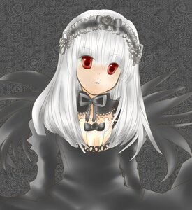 Rating: Safe Score: 0 Tags: 1girl bangs black_background black_dress black_ribbon black_wings detached_collar dress frills hairband image lace lolita_hairband long_hair long_sleeves looking_at_viewer parted_lips red_eyes ribbon rose solo suigintou upper_body very_long_hair wings User: admin