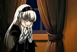 Rating: Safe Score: 0 Tags: 1girl bangs black_dress curtains dress flower hairband hands_on_own_face image indoors long_hair long_sleeves rose solo suigintou upper_body window User: admin