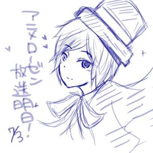 Rating: Safe Score: 0 Tags: 1girl hat image long_hair looking_at_viewer monochrome sketch smile solo souseiseki User: admin