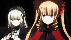 Rating: Safe Score: 0 Tags: 2girls blonde_hair blue_eyes bonnet bow dress drill_hair flower hairband image long_hair long_sleeves multiple_girls pair rose shinku silver_hair suigintou twin_drills twintails User: admin