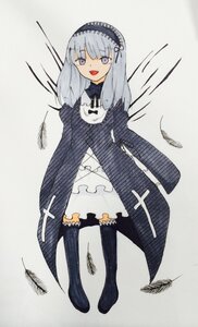 Rating: Safe Score: 0 Tags: 1girl :d bangs blunt_bangs dress feathers full_body hairband image long_hair long_sleeves looking_at_viewer open_mouth pantyhose purple_eyes silver_hair smile solo standing suigintou wings User: admin