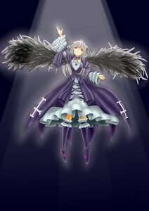 Rating: Safe Score: 0 Tags: 1girl black_wings boots dress frills full_body image long_hair long_sleeves red_eyes silver_hair solo suigintou wings User: admin