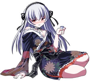 Rating: Safe Score: 0 Tags: 1girl alcohol blush breasts doll_joints drunk frills full_body hairband image japanese_clothes joints kimono lolita_fashion lolita_hairband long_hair long_sleeves looking_at_viewer new_year pale_skin red_eyes rozen_maiden sake shinshin silver_hair simple_background sitting smile solo suigintou white_background User: admin