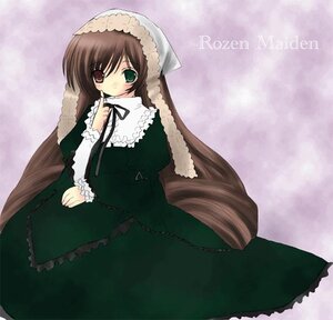 Rating: Safe Score: 0 Tags: 1girl blush brown_hair dress frills green_dress green_eyes heterochromia image long_hair long_sleeves looking_at_viewer red_eyes solo suiseiseki very_long_hair User: admin