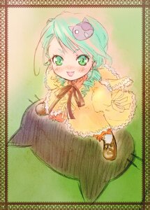 Rating: Safe Score: 0 Tags: 1girl :d blush dress full_body green_eyes green_hair hair_ornament image kanaria looking_at_viewer open_mouth short_hair smile solo User: admin