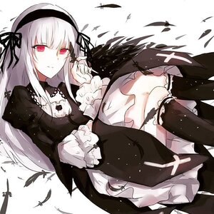 Rating: Safe Score: 0 Tags: 1girl bangs bird black_dress black_feathers black_legwear black_ribbon black_wings boots closed_mouth doll_joints dress eyebrows_visible_through_hair feathered_wings feathers frills hairband image joints juliet_sleeves long_hair long_sleeves looking_at_viewer red_eyes ribbon silver_hair sitting solo suigintou thighhighs very_long_hair white_feathers wings User: admin