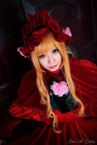 Rating: Safe Score: 0 Tags: 1girl artist_name bangs blonde_hair blue_eyes blunt_bangs bonnet dress flower lips long_hair long_sleeves looking_at_viewer pink_rose red_capelet red_dress red_flower red_rose rose shinku signature solo User: admin