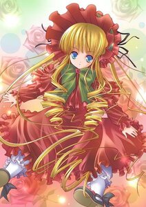 Rating: Safe Score: 0 Tags: 1girl blonde_hair blue_eyes bonnet bow bowtie dress drill_hair flower frills green_bow image long_hair long_sleeves looking_at_viewer pink_rose red_dress rose rozen_maiden shachihiko_(nabe_project) shinku shoes solo twin_drills twintails very_long_hair white_legwear User: admin