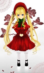 Rating: Safe Score: 0 Tags: 1girl blonde_hair blue_eyes bonnet bow bowtie dress flower full_body image long_hair long_sleeves looking_at_viewer pantyhose petals shinku shoes solo standing twintails very_long_hair User: admin