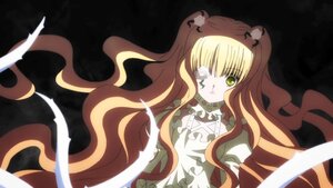 Rating: Safe Score: 0 Tags: 1girl black_background blonde_hair dress eyepatch flower frills hair_ornament image kirakishou long_hair rose solo very_long_hair yellow_eyes User: admin