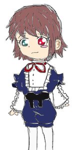 Rating: Safe Score: 0 Tags: 1girl blue_dress closed_mouth dress frills heterochromia image long_sleeves looking_at_viewer neck_ribbon pantyhose red_eyes ribbon short_hair simple_background solo souseiseki white_background white_legwear User: admin