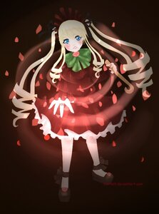 Rating: Safe Score: 0 Tags: 1girl black_footwear blonde_hair blue_eyes blush bow bowtie dress flower full_body image long_hair long_sleeves looking_at_viewer mary_janes pantyhose petals red_dress rose_petals shinku shoes solo standing twintails very_long_hair white_legwear User: admin