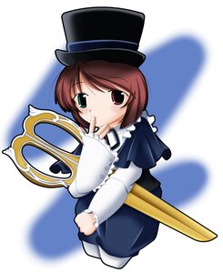 Rating: Safe Score: 0 Tags: 1girl blue_dress brown_hair dress finger_to_mouth green_eyes hat heterochromia image long_sleeves looking_at_viewer red_eyes short_hair solo souseiseki top_hat User: admin