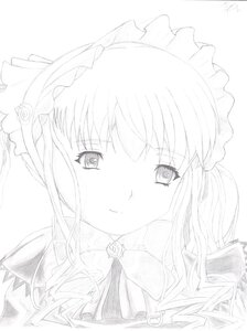 Rating: Safe Score: 0 Tags: 1girl auto_tagged bangs blush closed_mouth eyebrows_visible_through_hair flower greyscale image long_hair looking_at_viewer monochrome rose shinku smile solo striped User: admin