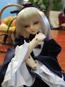 Rating: Safe Score: 0 Tags: 1girl 3d blurry blurry_background blurry_foreground depth_of_field doll dress figure frills lips long_hair long_sleeves looking_at_viewer photo solo suigintou white_hair User: admin