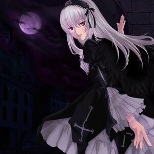 Rating: Safe Score: 0 Tags: 1girl bad_id bad_pixiv_id black_dress building doll_joints dress frilled_sleeves frills full_moon gothic_lolita graveyard hairband image joints kaworu lolita_fashion lolita_hairband long_hair long_sleeves looking_at_viewer looking_back moon night night_sky outdoors pink_eyes purple_eyes red_moon rose rozen_maiden silver_hair sky solo suigintou wings User: admin