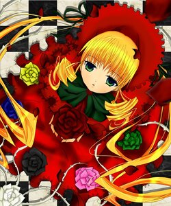 Rating: Safe Score: 0 Tags: 1girl blonde_hair bow dress drill_hair flower image long_hair looking_at_viewer lying pink_rose red_flower red_rose rose shinku solo thorns twin_drills twintails User: admin