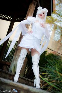 Rating: Safe Score: 0 Tags: 1girl boots dress hand_on_hip high_heel_boots high_heels kirakishou photo solo standing thigh_boots thighhighs white_dress white_footwear white_hair User: admin