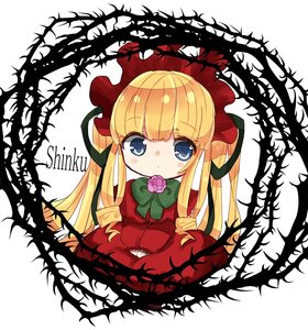 Rating: Safe Score: 0 Tags: 1girl bangs blonde_hair blue_eyes blush bonnet bow bowtie chibi dress eyebrows_visible_through_hair flower image long_hair long_sleeves looking_at_viewer red_capelet red_dress red_flower red_rose rose shinku sitting solo twintails very_long_hair vines white_background User: admin