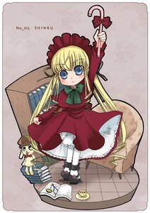 Rating: Safe Score: 0 Tags: 1girl blonde_hair bloomers blue_eyes bonnet book bow bowtie box cane cup dress hat hayashi_tsugumi image in_box in_container kunkun long_hair long_sleeves looking_at_viewer photoshop_(medium) red_dress rozen_maiden shinku solo standing stuffed_animal stuffed_dog tea underwear User: admin