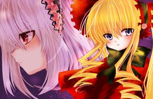 Rating: Safe Score: 0 Tags: 2girls blonde_hair blue_eyes bonnet bow drill_hair expressionless flower hairband image long_hair multiple_girls pair profile red_dress ribbon rose shinku sidelocks suigintou twintails User: admin