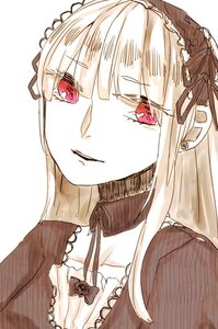 Rating: Safe Score: 0 Tags: 1girl bangs bow dress eyebrows_visible_through_hair image jewelry long_hair looking_at_viewer parted_lips simple_background solo suigintou white_background User: admin