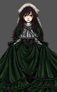 Rating: Safe Score: 0 Tags: 1girl auto_tagged dress frills gloves green_dress green_eyes grey_background image lolita_fashion long_hair simple_background skirt_hold solo suiseiseki very_long_hair User: admin