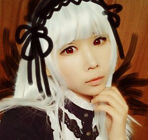 Rating: Safe Score: 0 Tags: 1girl bangs black_ribbon blunt_bangs closed_mouth gothic_lolita hair_ribbon lace lips lolita_fashion long_hair looking_at_viewer red_eyes ribbon simple_background smile solo suigintou white_hair User: admin