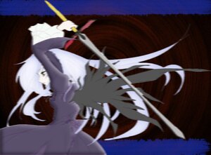 Rating: Safe Score: 0 Tags: 1girl blurry blurry_background blurry_foreground depth_of_field image long_hair long_sleeves motion_blur solo suigintou very_long_hair weapon white_hair wings User: admin