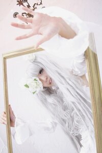 Rating: Safe Score: 0 Tags: 1girl blurry blurry_foreground depth_of_field flower hair_ornament kirakishou lace lips long_hair photo solo white_flower white_hair white_rose User: admin